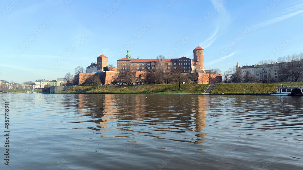 Naklejka premium The Wawel Royal Castle in Krakow, Poland