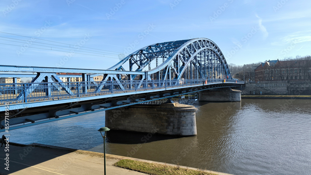 Naklejka premium Krakow city in Poland in bright winter day