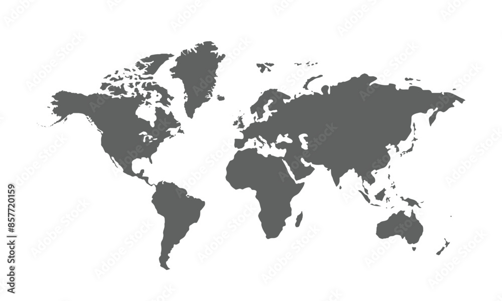 World map isolated on white background. for website layouts, background, education, precise, customizable, Travel worldwide, map silhouette backdrop, earth geography, political, reports. World map isolated on white background. for website layouts, background, education, precise, customizable, Travel worldwide, map silhouette backdrop, earth geography, political, reports.