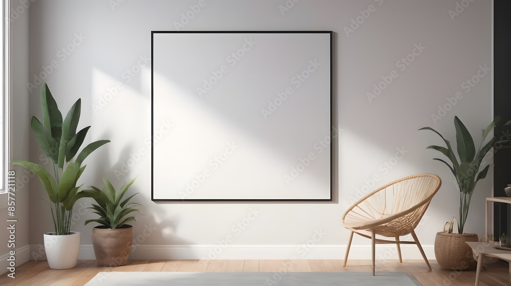 Frame mockup, ISO A paper size. Interior mockup with house background. Modern interior design. Living room wall poster mockup ,3D render Frame mockup, ISO A paper size. Interior mockup with house background. Modern interior design. Living room wall poster mockup ,3D render