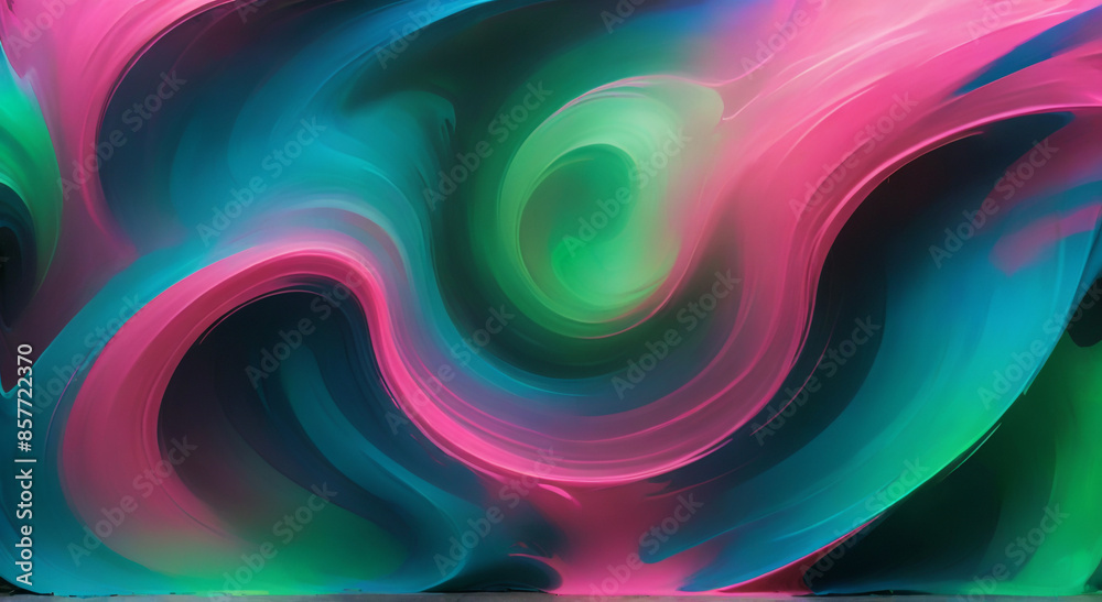 Fototapeta premium Futuristic Banner Design: Vibrant 3D Shapes and Dynamic Background