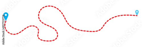 Picnic, travel route icon line style icon, style isolated on white background. eps 10