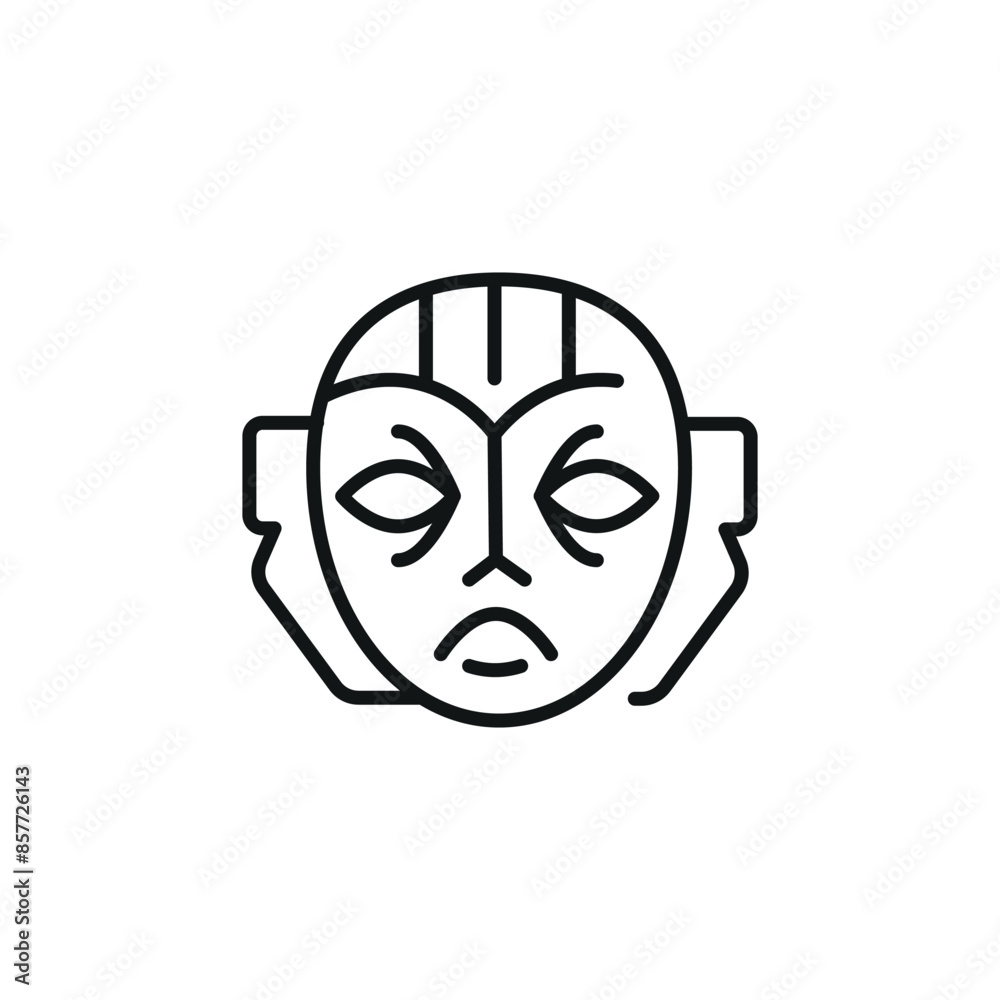 Traditional mask icon. Simple traditional mask icon for social media, app, and web design. Vector illustration. Traditional mask icon. Simple traditional mask icon for social media, app, and web design. Vector illustration.