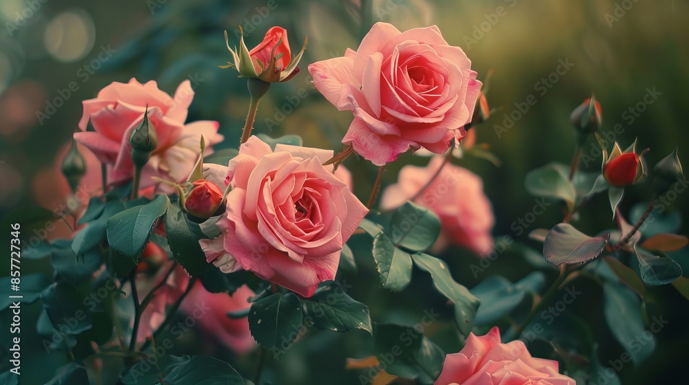 Close-up of Vibrant Red Roses in Full Bloom on a Sunny Day Close-up of Vibrant Red Roses in Full Bloom on a Sunny Day