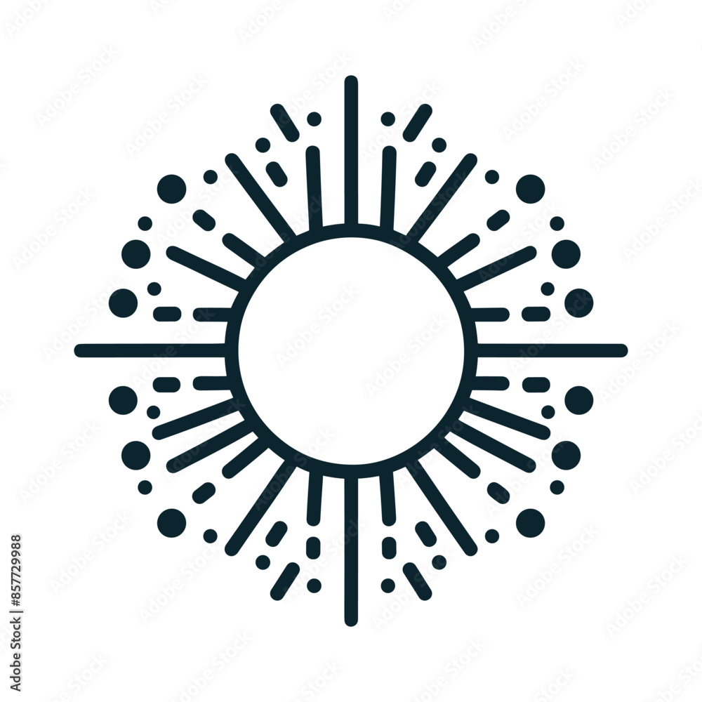 Minimalist sun design vector icon style Minimalist sun design vector icon style