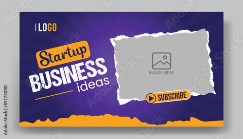 Creative business youtube video thumbnail design or workshop promotion social media web banner gaming thumbnail template