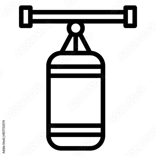 Punching Bag icon vector image. Can be used for Sport Equipment.