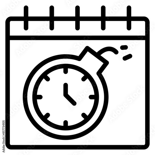 Deadlines icon vector image. Can be used for Action Plan.