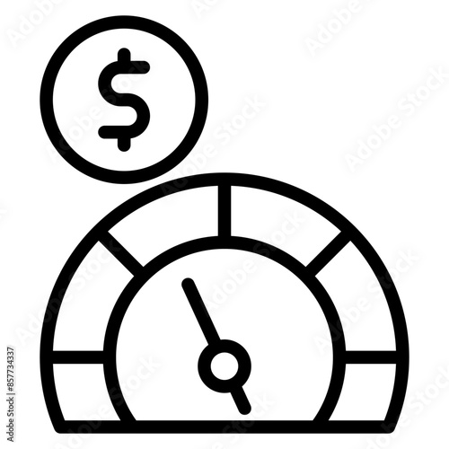 Credit Score icon vector image. Can be used for Loan.