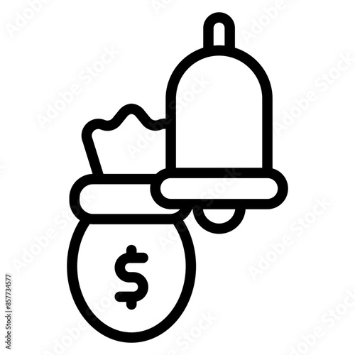 Payment Reminder icon vector image. Can be used for Loan.