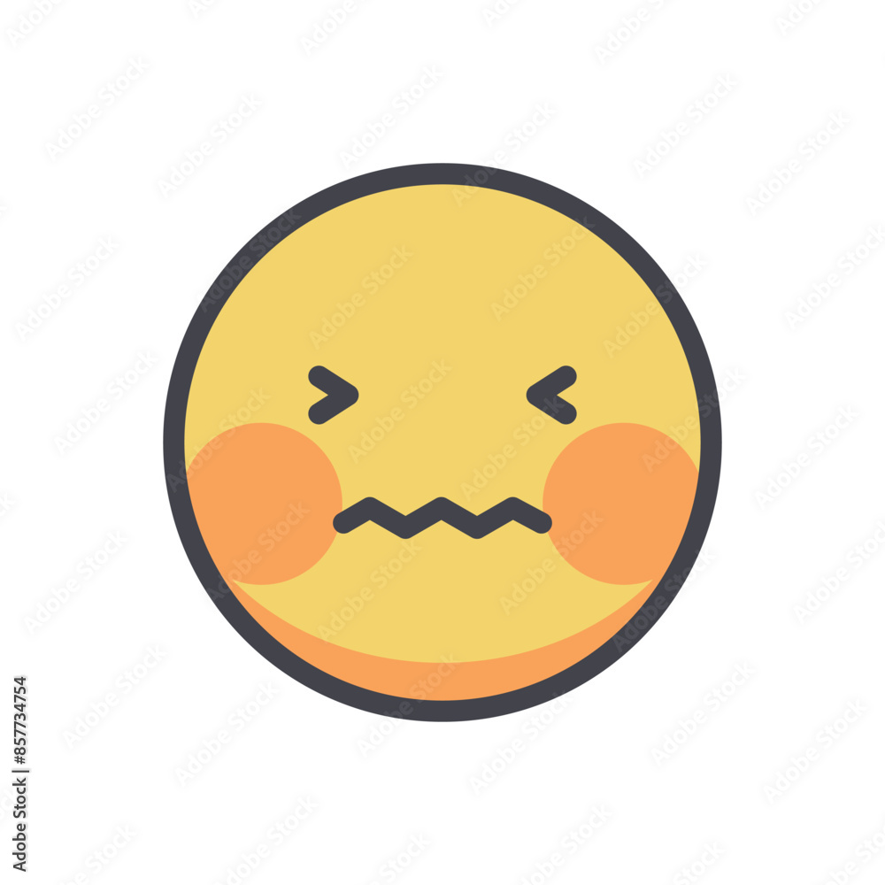 Fear emoji cartoon vector isolated illustration Fear emoji cartoon vector isolated illustration