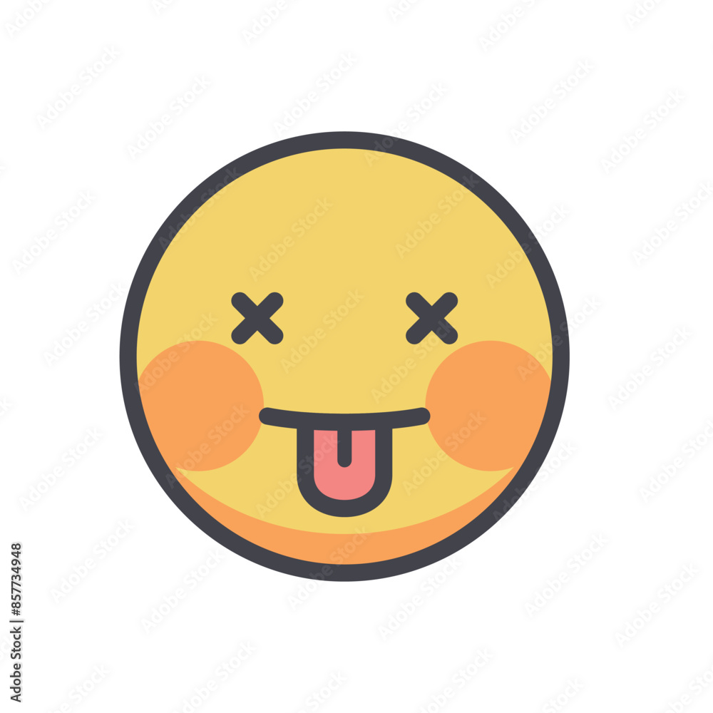 die emoji cartoon vector isolated illustration die emoji cartoon vector isolated illustration
