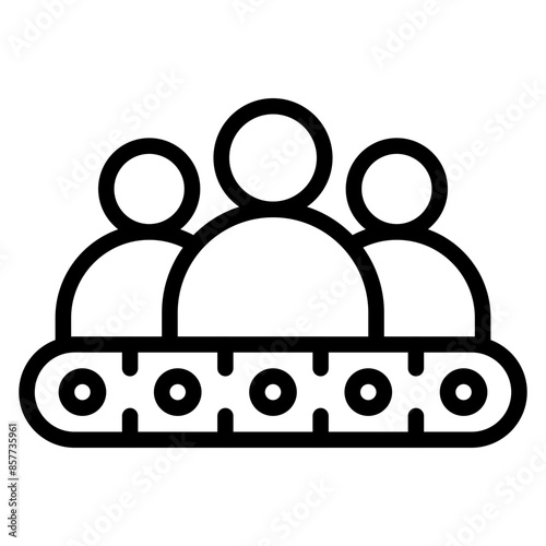 Candidate Pipeline icon vector image. Can be used for Headhunting.