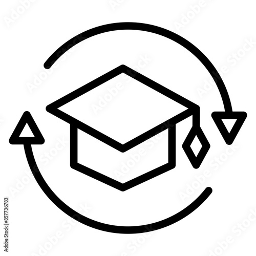 Continuing Education icon vector image. Can be used for Curriculum Vitae.