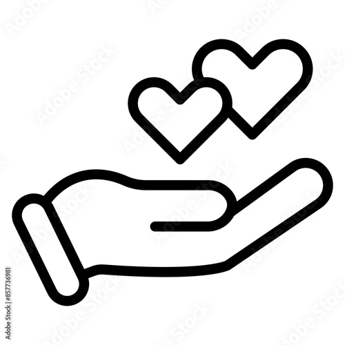 Volunteer Work icon vector image. Can be used for Curriculum Vitae.