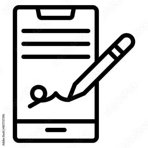 Digital Signature icon vector image. Can be used for Safe Payment.