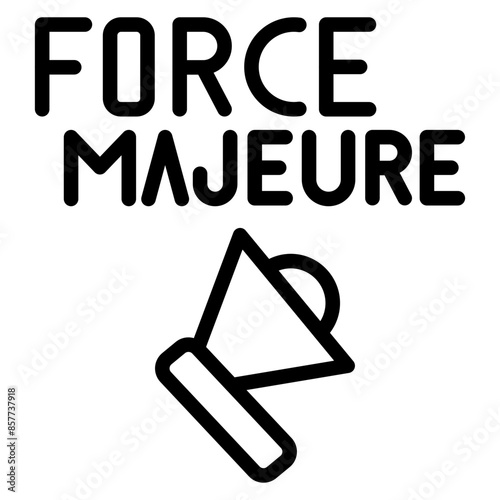 Force Majeure icon vector image. Can be used for Business Risks.