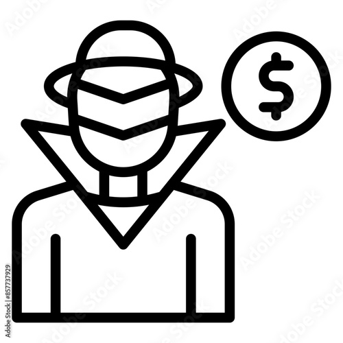 Fraud icon vector image. Can be used for Business Risks.