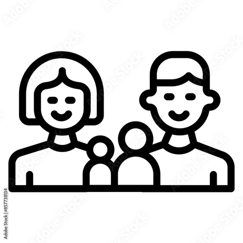 Family icon vector image. Can be used for Sun Protection.
