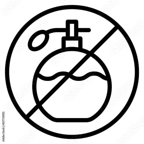 Fragrance Free icon vector image. Can be used for Sun Protection.