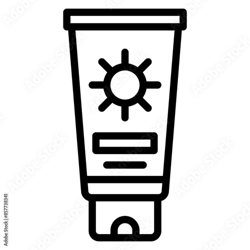Sunscreen Application icon vector image. Can be used for Sun Protection.
