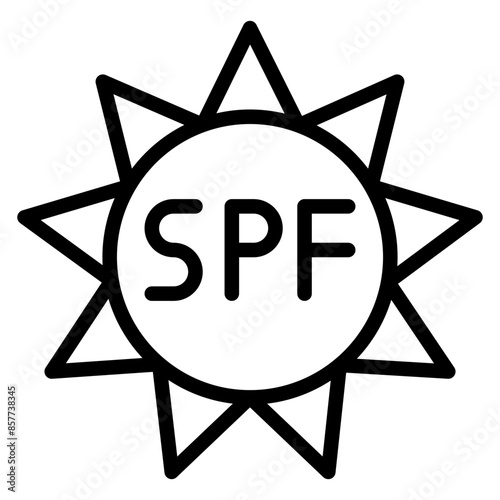 SPF icon vector image. Can be used for Sun Protection.