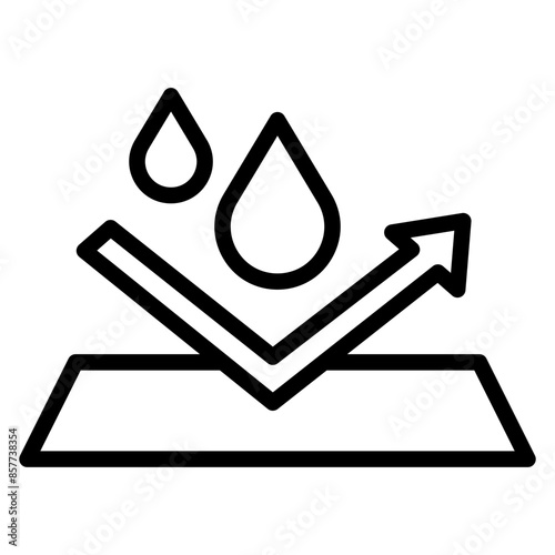 Water resistant icon vector image. Can be used for Sun Protection.