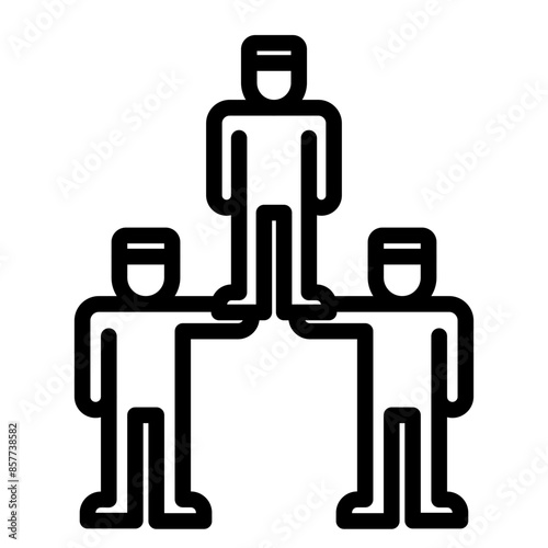 Team Building icon vector image. Can be used for Organization.