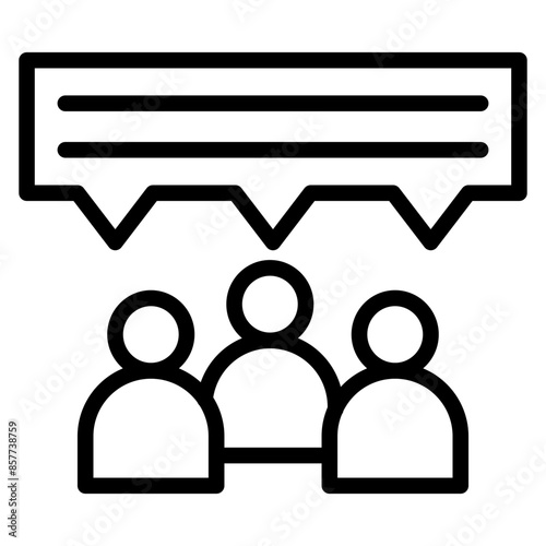 Discussion icon vector image. Can be used for Business Meeting.