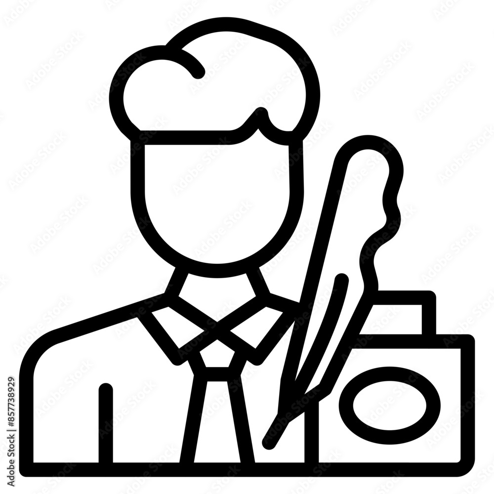 Author icon vector image. Can be used for Thought Leadership. Author icon vector image. Can be used for Thought Leadership.