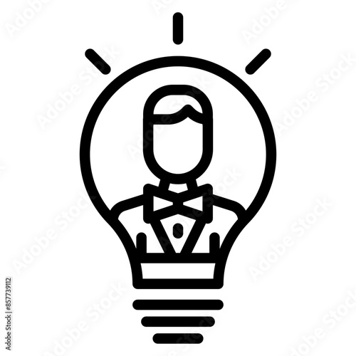 Inspiration icon vector image. Can be used for Thought Leadership.