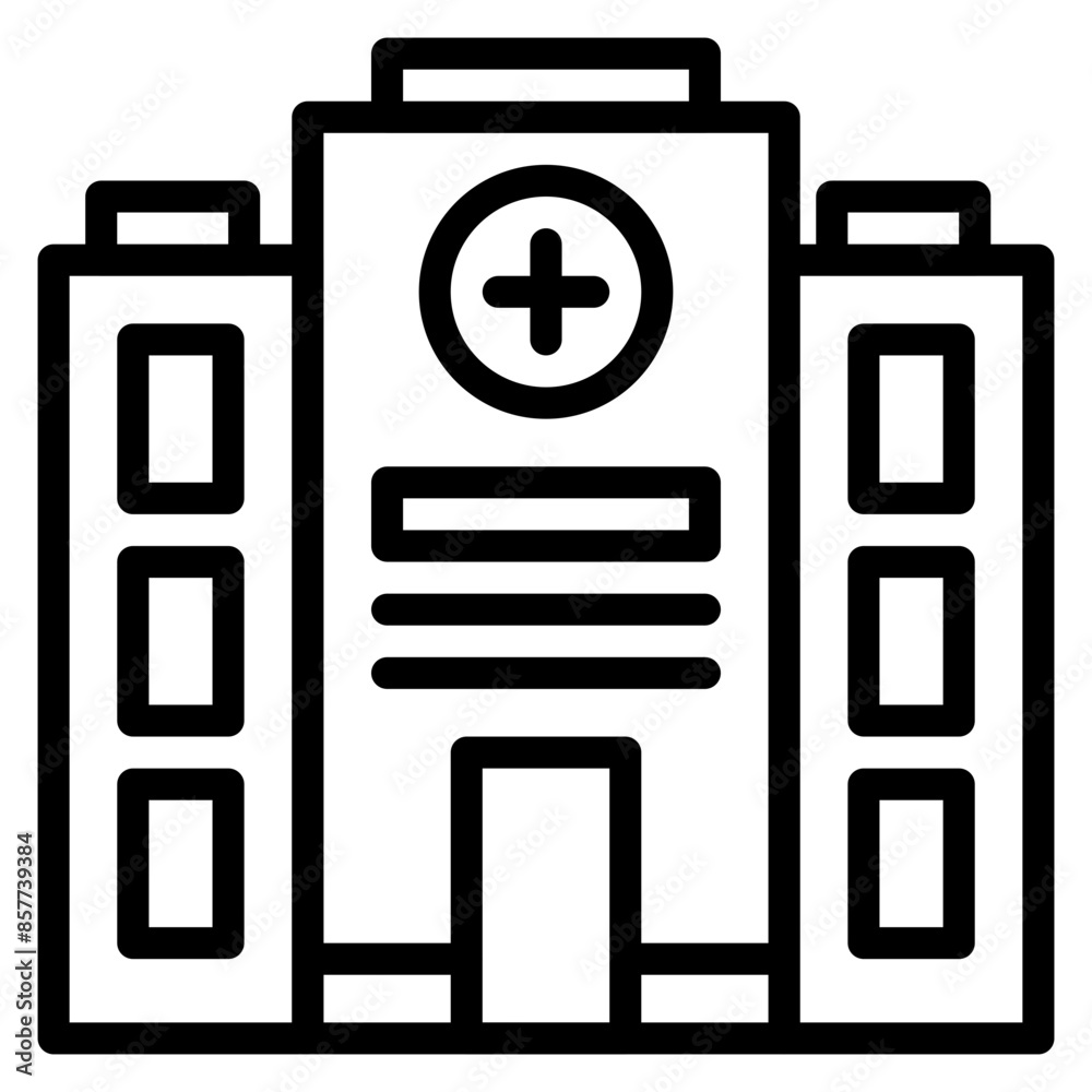 Fototapeta premium Hospital icon vector image. Can be used for Physical Wellbeing.
