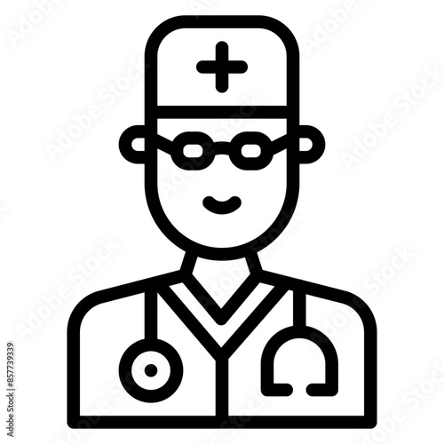 Doctor icon vector image. Can be used for Physical Wellbeing.