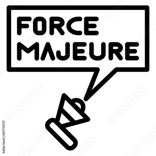 Force Majeure icon vector image. Can be used for Business Disruption.