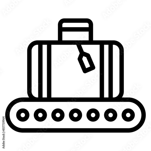 Baggage Claim icon vector image. Can be used for Airplane.