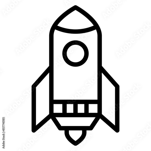 Rocket icon vector image. Can be used for Airplane.