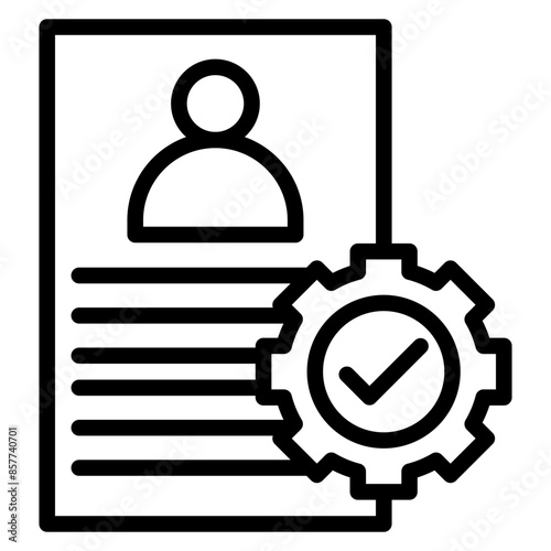 Employee Onboarding icon vector image. Can be used for Hiring Process.