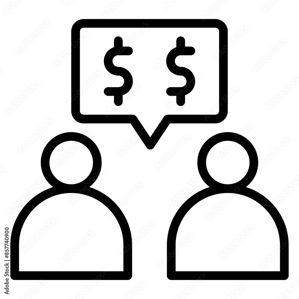 Salary Negotiation icon vector image. Can be used for Hiring Process. Salary Negotiation icon vector image. Can be used for Hiring Process.