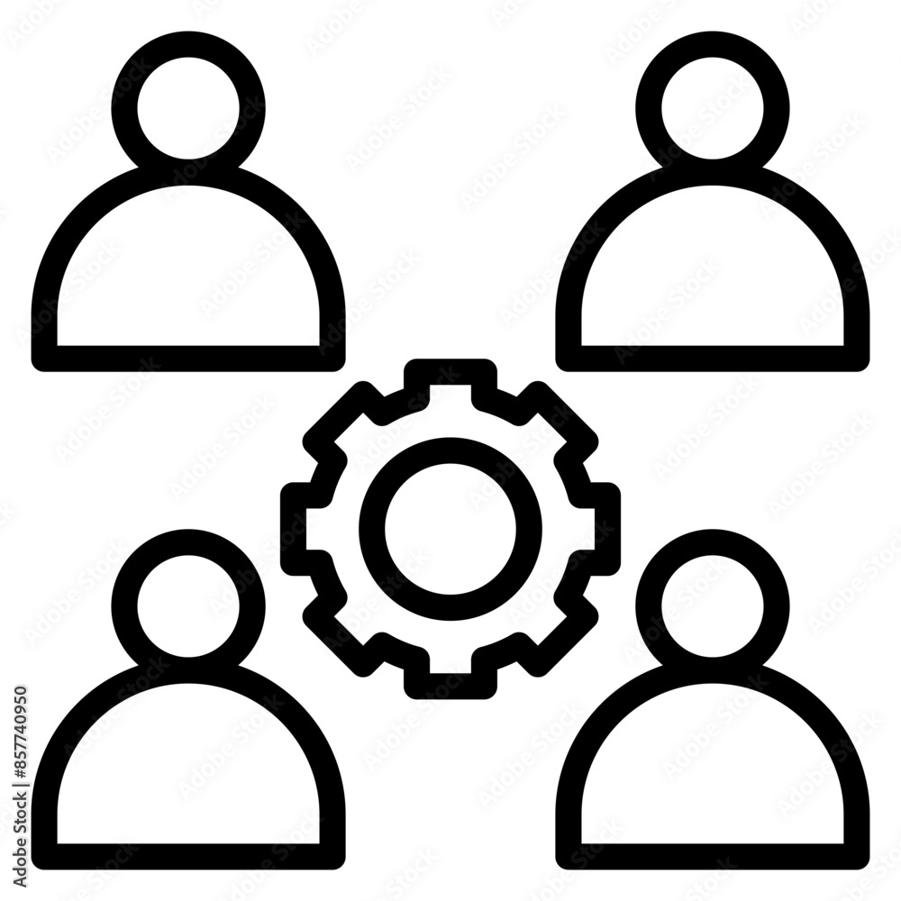 Team Building icon vector image. Can be used for Hiring Process. Team Building icon vector image. Can be used for Hiring Process.