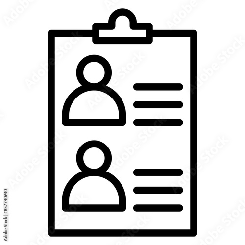 Shortlist icon vector image. Can be used for Hiring Process.