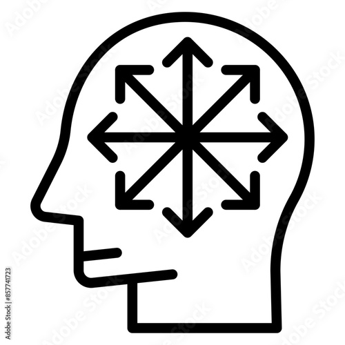 Inattention icon vector image. Can be used for ADHD.