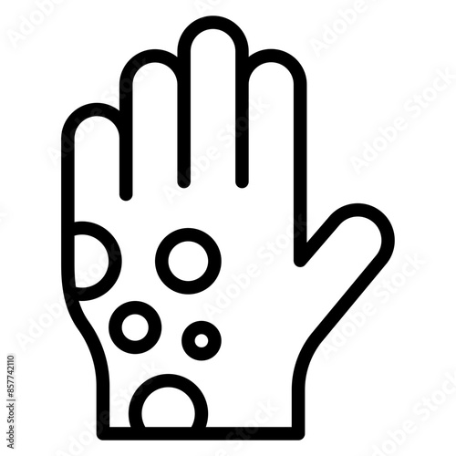 Rash icon vector image. Can be used for Skin Burns.