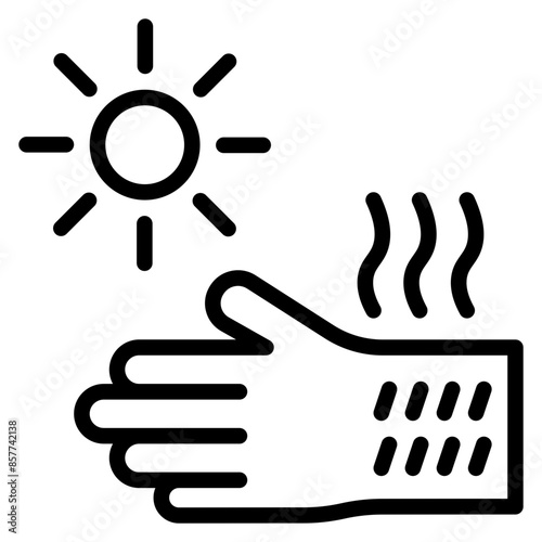 Sunburn icon vector image. Can be used for Skin Burns.