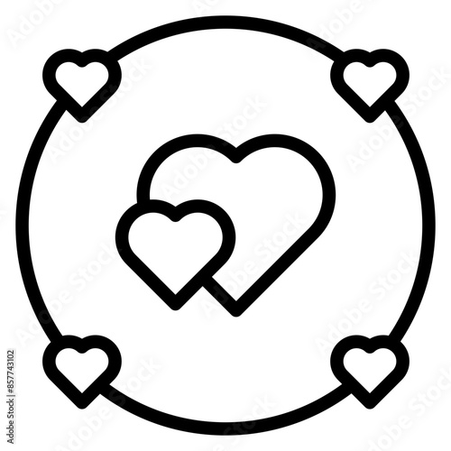 Circle icon vector image. Can be used for Social Relationship.