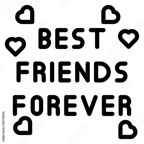 Best Friends Forever icon vector image. Can be used for Social Relationship.
