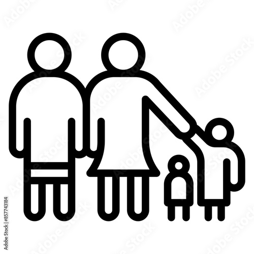 Family icon vector image. Can be used for Social Relationship.