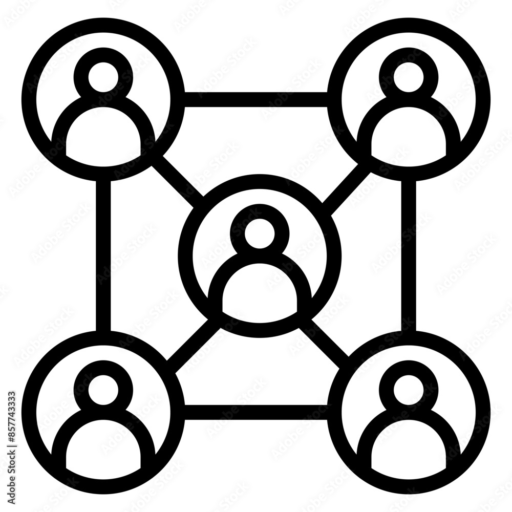 Social Ties icon vector image. Can be used for Social Relationship. Social Ties icon vector image. Can be used for Social Relationship.