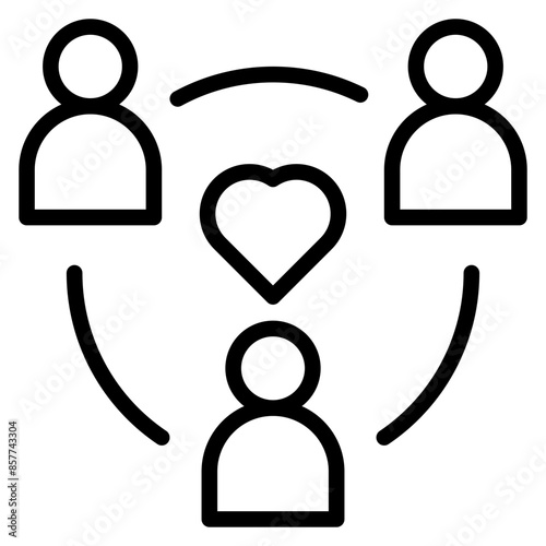 Peers icon vector image. Can be used for Social Relationship.