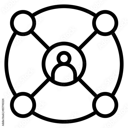 Social Circle icon vector image. Can be used for Social Relationship.