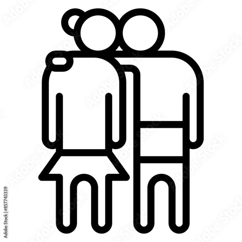 Soulmates icon vector image. Can be used for Social Relationship.